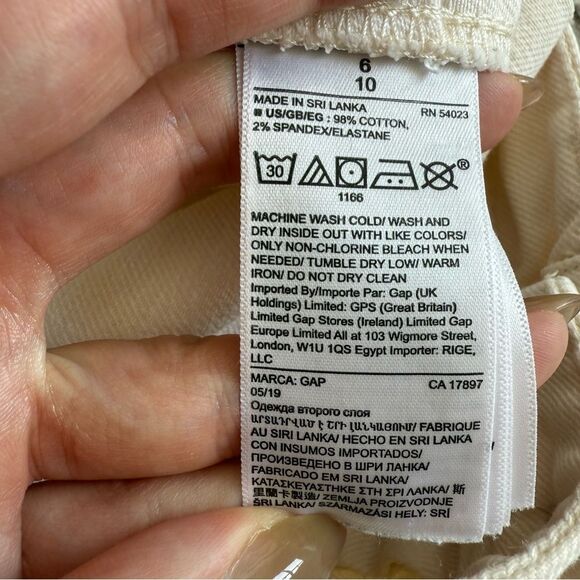 GAP | Cream High Rise Wide Leg Crop Jeans - Picture 10 of 12